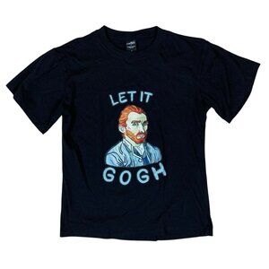 Galartsy Let It Gogh Van Gogh Graphic Art Funny T Shirt Black Medium Women’s